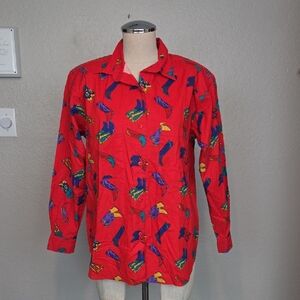 KZK Vintage Western Button Down Blouse NWOT